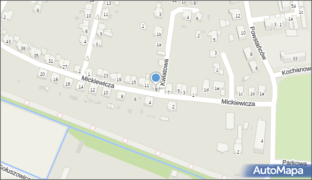 Głubczyce, Mickiewicza Adama, 9, mapa Głubczyce