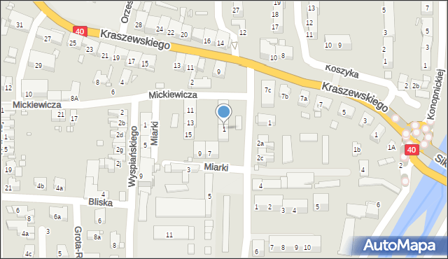 Głuchołazy, Mickiewicza Adama, 1, mapa Głuchołazy