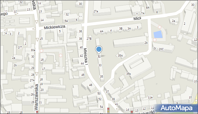 Gniezno, Mieszka I, 31, mapa Gniezna