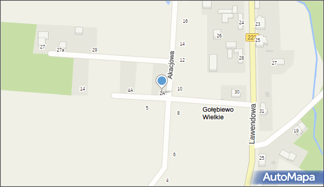 Gołębiewo Wielkie, Mieczykowa, 2A, mapa Gołębiewo Wielkie