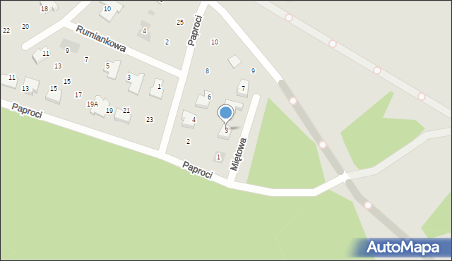 Goleniów, Miętowa, 3, mapa Goleniów