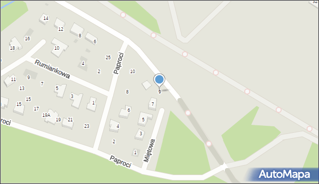 Goleniów, Miętowa, 9, mapa Goleniów