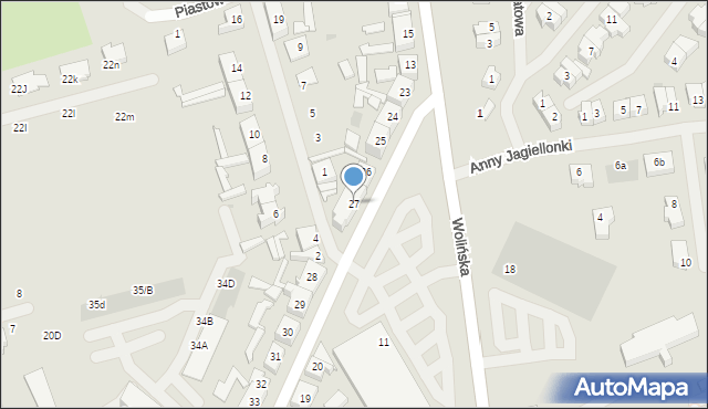 Goleniów, Mikołajczyka Stanisława, 27, mapa Goleniów