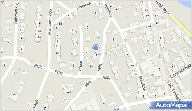 Golub-Dobrzyń, Miła, 8, mapa Golub-Dobrzyń