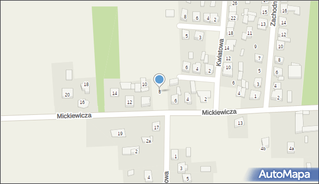 Gołuchów, Mickiewicza Adama, 8, mapa Gołuchów