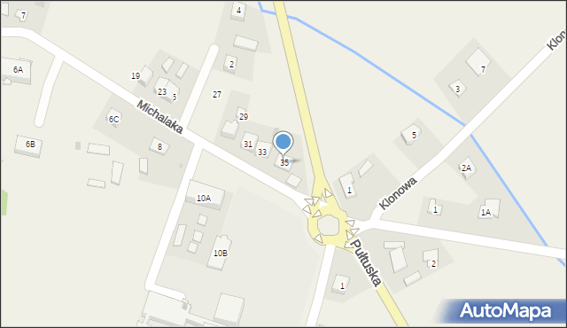 Gołymin-Ośrodek, Michalaka, ks., 35, mapa Gołymin-Ośrodek