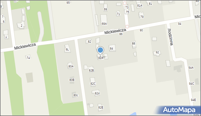 Góraszka, Mickiewicza Adama, 82A, mapa Góraszka