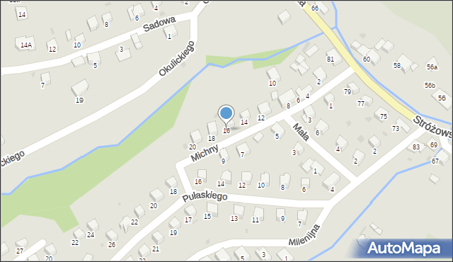 Gorlice, Michny Władysława, 16, mapa Gorlic