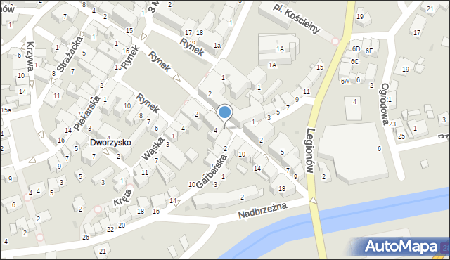 Gorlice, Mickiewicza Adama, 3, mapa Gorlic