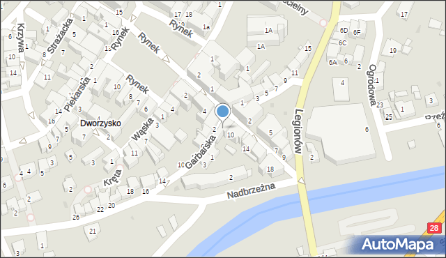 Gorlice, Mickiewicza Adama, 8, mapa Gorlic