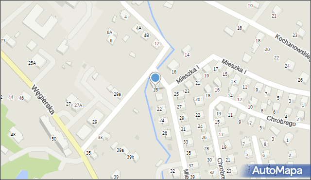 Gorlice, Mieszka I, 18, mapa Gorlic