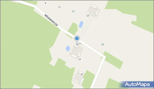 Górzno, Mickiewicza Adama, 12, mapa Górzno