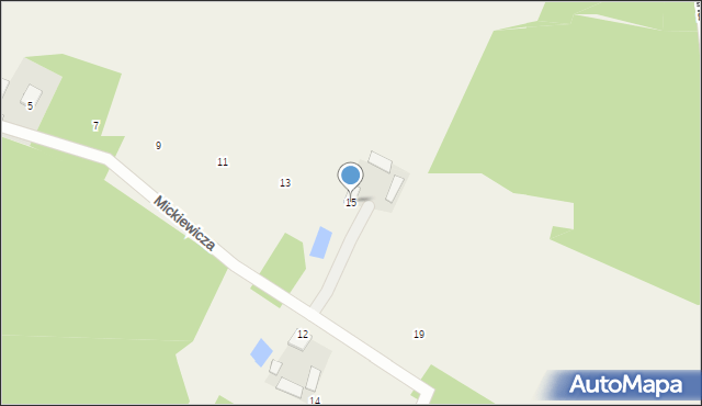Górzno, Mickiewicza Adama, 15, mapa Górzno
