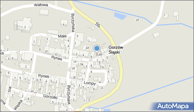 Gorzów Śląski, Mickiewicza Adama, 8, mapa Gorzów Śląski