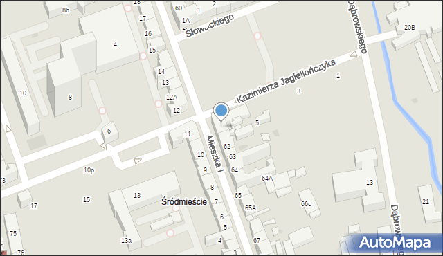 Gorzów Wielkopolski, Mieszka I, 61, mapa Gorzów Wielkopolski