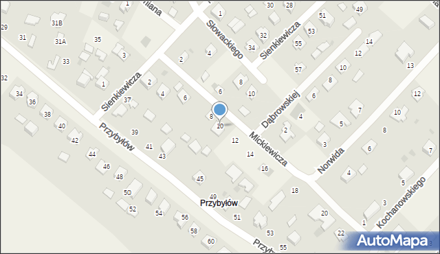 Gorzyce, Mickiewicza Adama, 10, mapa Gorzyce