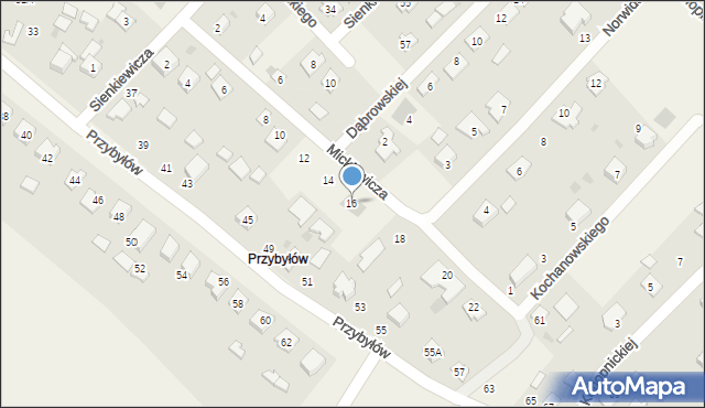 Gorzyce, Mickiewicza Adama, 16, mapa Gorzyce