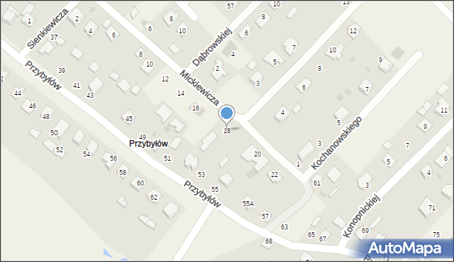 Gorzyce, Mickiewicza Adama, 18, mapa Gorzyce