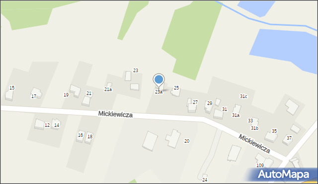 Gorzyce, Mickiewicza Adama, 23a, mapa Gorzyce
