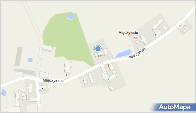 Gościeszowice, Międzylesie, 9, mapa Gościeszowice