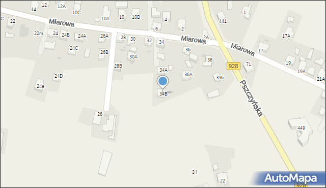 Gostyń, Miarowa, 34B, mapa Gostyń