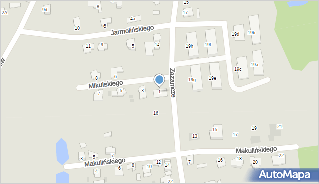 Gostynin, Mikulskiego Karola, 1, mapa Gostynin