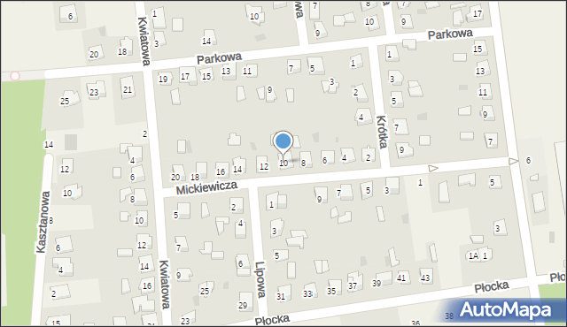 Gozdowo, Mickiewicza Adama, 10, mapa Gozdowo