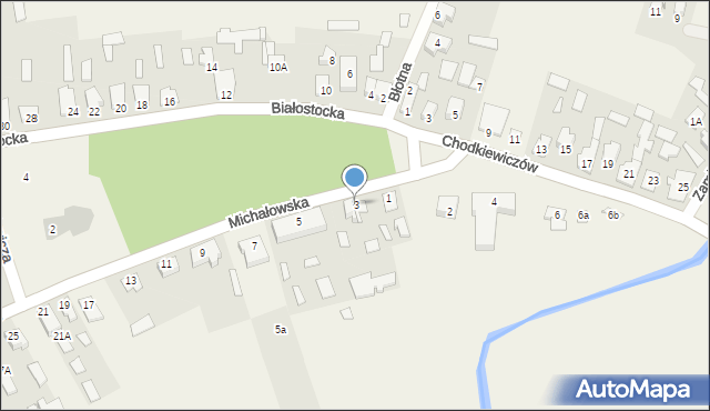 Gródek, Michałowska, 3, mapa Gródek