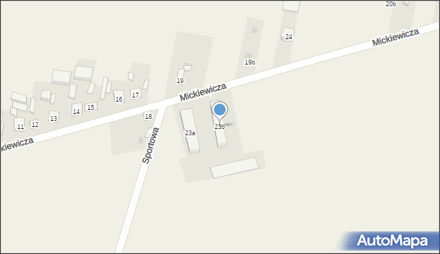 Grodziec, Mickiewicza Adama, 23b, mapa Grodziec