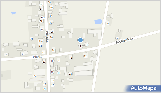 Grodziec, Mickiewicza Adama, 3, mapa Grodziec