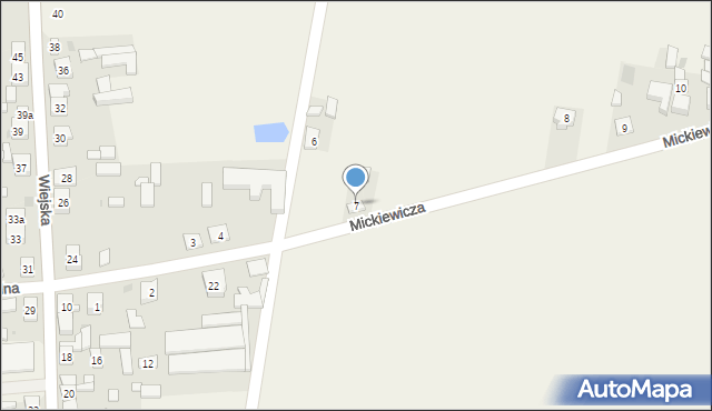 Grodziec, Mickiewicza Adama, 7, mapa Grodziec