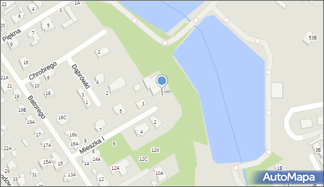 Grodzisk Mazowiecki, Mieszka I, 1, mapa Grodzisk Mazowiecki