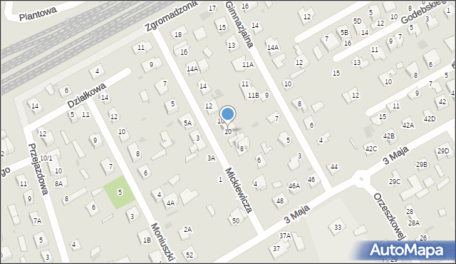 Grodzisk Mazowiecki, Mickiewicza Adama, 10, mapa Grodzisk Mazowiecki