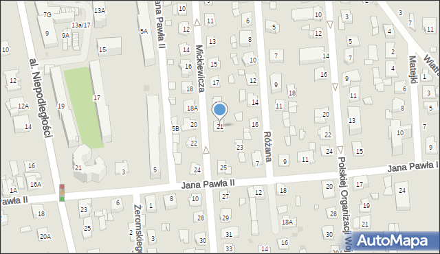 Grójec, Mickiewicza Adama, 21, mapa Grójec