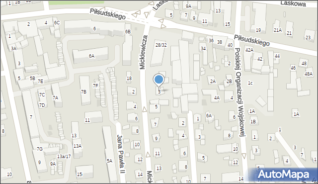 Grójec, Mickiewicza Adama, 3, mapa Grójec