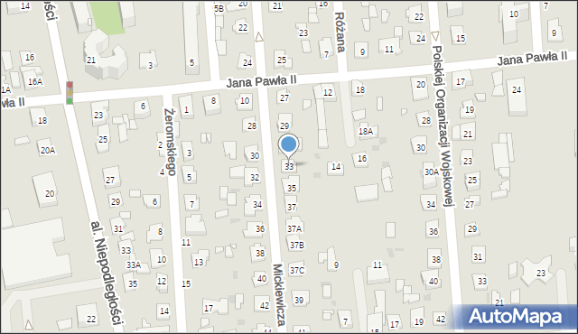 Grójec, Mickiewicza Adama, 33, mapa Grójec