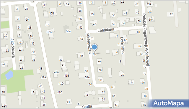 Grójec, Mickiewicza Adama, 55, mapa Grójec