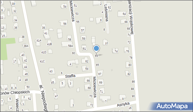 Grójec, Mickiewicza Adama, 63, mapa Grójec