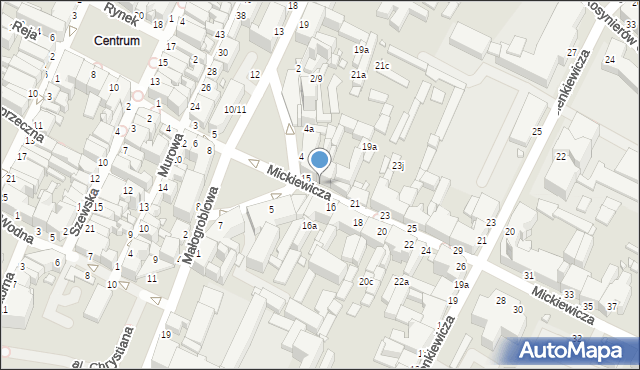 Grudziądz, Mickiewicza Adama, 17, mapa Grudziądza