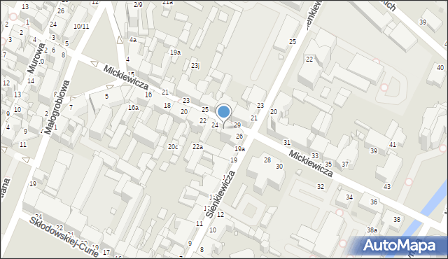 Grudziądz, Mickiewicza Adama, 24a, mapa Grudziądza