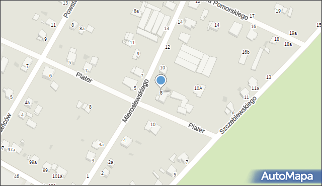 Grudziądz, Mierosławskiego Ludwika, gen., 8, mapa Grudziądza