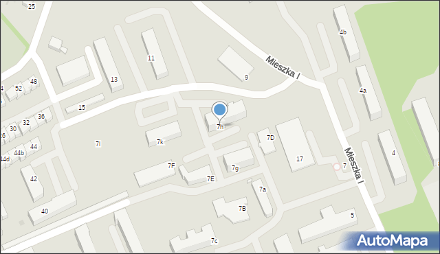 Grudziądz, Mieszka I, 7h, mapa Grudziądza