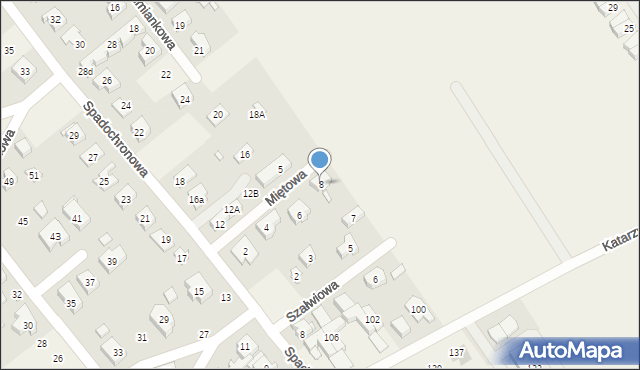 Gruszczyn, Miętowa, 8, mapa Gruszczyn