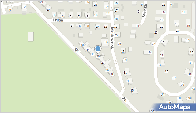 Gryfino, Mickiewicza Adama, 38, mapa Gryfino