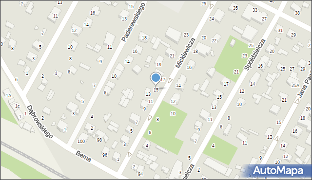 Halinów, Mickiewicza Adama, 15, mapa Halinów