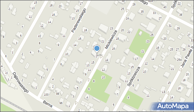 Halinów, Mickiewicza Adama, 17, mapa Halinów