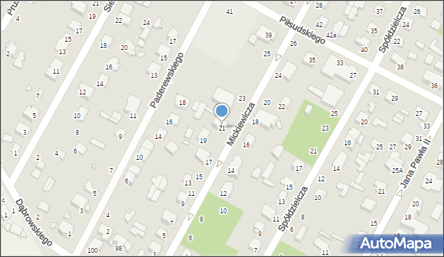 Halinów, Mickiewicza Adama, 21, mapa Halinów