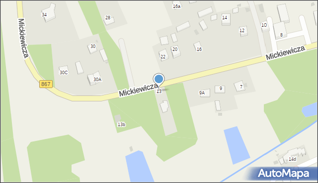 Horyniec-Zdrój, Mickiewicza Adama, 13, mapa Horyniec-Zdrój