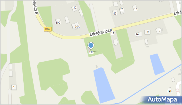 Horyniec-Zdrój, Mickiewicza Adama, 13b, mapa Horyniec-Zdrój