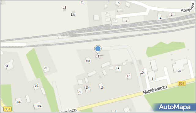 Horyniec-Zdrój, Mickiewicza Adama, 18, mapa Horyniec-Zdrój